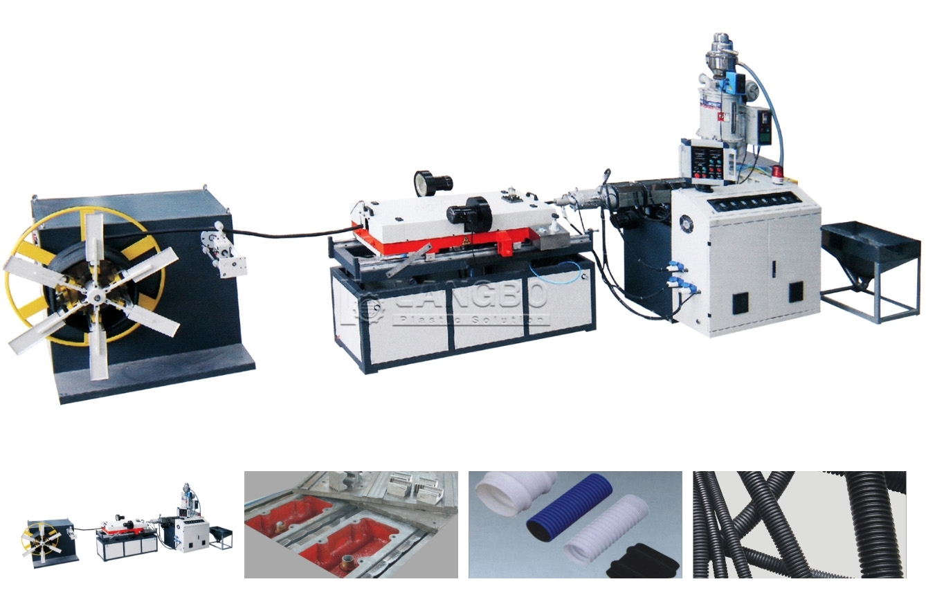 กรณี บริษัท ล่าสุดเกี่ยวกับ Application of Corrugated Pipe Extrusion System in Iran HDPE Cable Conduit Factory