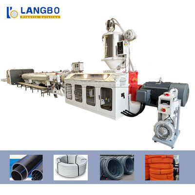 คุณภาพ  Natural Gas Pe Pipe Production Line , Single Screw Extruder Hdpe Pipe Machine โรงงาน