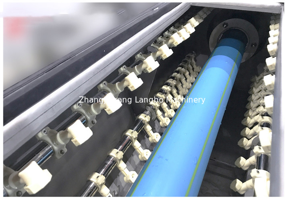 เครื่องทําท่อ HDPE สีที่กําหนดเอง ด้วยเครื่องตัดดาว
