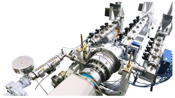 เครื่องผลิตท่อ PE HDPE แบบสกรูเดียว / เครื่องผลิตท่อ extrusion 315mm-450mm