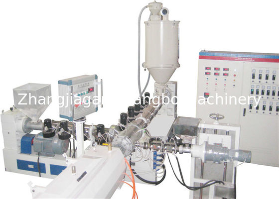 สาย HDPE PP PPR PE เดี่ยวสกรู Extruder Line รับประกัน 1 ปีเต็มอัตโนมัติ