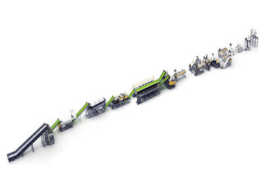 สายการรีไซเคิล PET อัตโนมัติ 500KG / H กำลังการผลิต 105 กิโลวัตต์