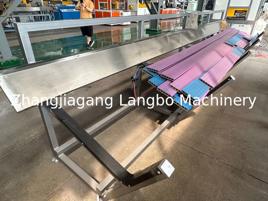 Co Outdoor Wpc Extrusion Line With 3D Embossing สายการผลักดัน Wpc ภายนอกที่มีการพิมพ์ 3 มิติ