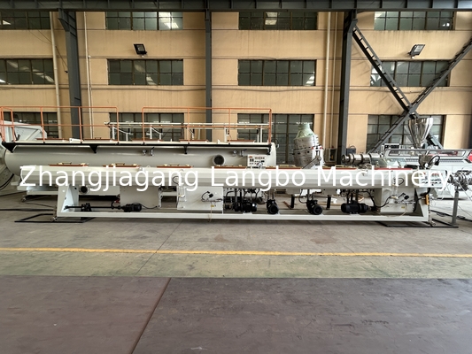 สายการผลิต extrusion เครื่องทําท่อ PE HDPE ท่อท่อ