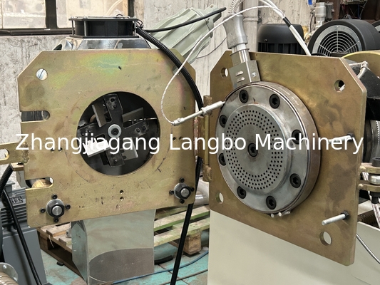 PVC PP PE พลาสติกสับผงตัดร้อน Pelleziting Granulating Granulator เครื่อง / สาย Pelletizer