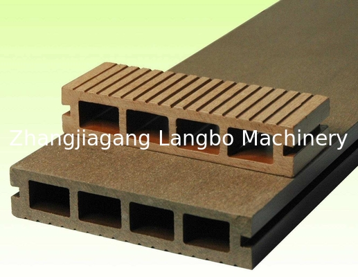 เครื่อง WPC ไม้พลาสติก คอมพอสิต decking ห้องแข็ง deck flooring โพสต์ โปรไฟล์คอมพอสิต Rail Extrusion Production Line