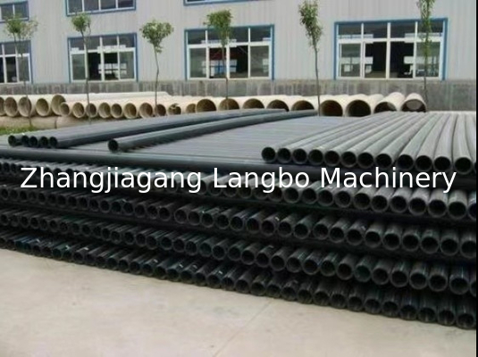 เครื่อง HDPE Pipe Machine PE Tube สายดึงพลาสติกที่มี PLC การควบคุมจอสัมผัส