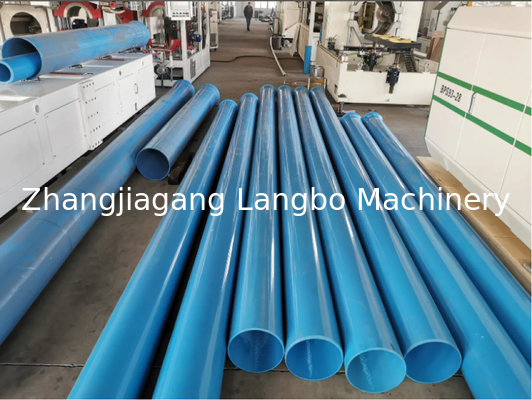75mm ~ 630mm พลาสติก PVC-O ท่อ เครื่อง extruder กว้าง Pvco O-PVC สายการผลิตท่อ