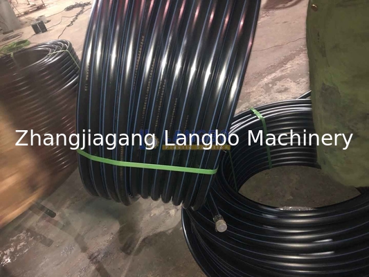 เครื่องม้วนท่อพลาสติกขนาด 50-160 มม. พร้อมเครื่องรัดสายสำหรับท่อลูกฟูก PE