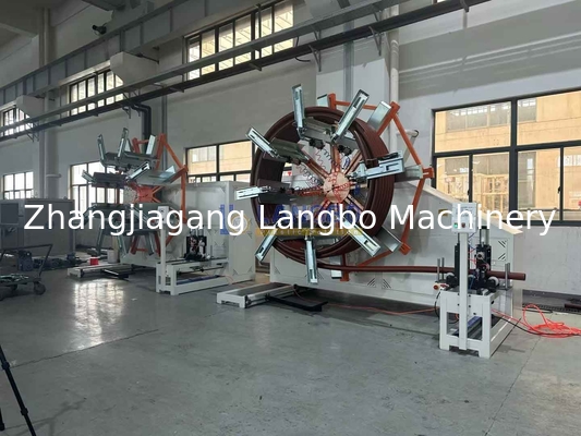 เครื่องม้วนท่ออัตโนมัติสำหรับท่อพลาสติกเรียบพร้อมการเปลี่ยนม้วนอัตโนมัติ