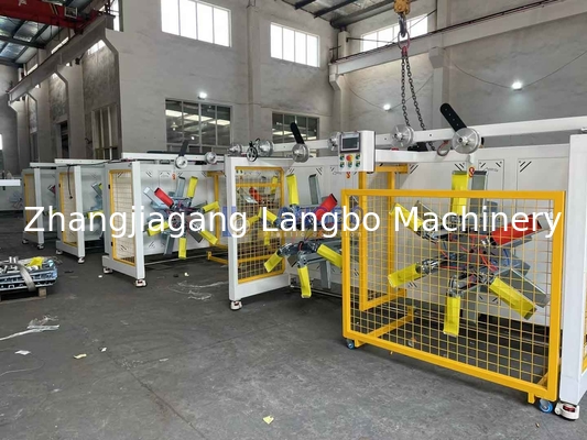 16-160MM กว้าง Double Disk Station พลาสติก PE Pipe Coiler ระยะการม้วน 1600-3200mm สําหรับการม้วน