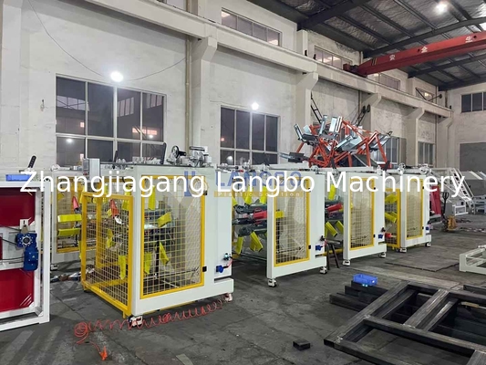 เครื่องม้วนท่ออัตโนมัติสำหรับท่อพลาสติกเรียบพร้อมการเปลี่ยนม้วนอัตโนมัติ