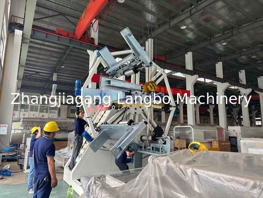 เครื่องม้วนท่อ PE ชลประทานขนาดใหญ่แบบสองสถานี