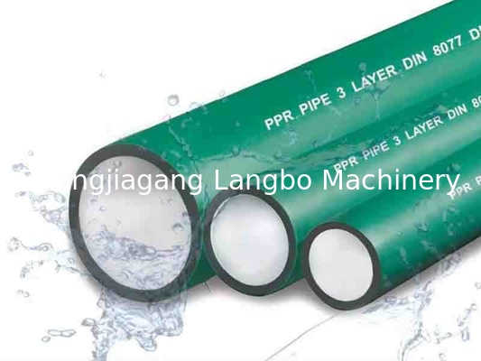 เครื่องทำท่อ PPR ขนาด 16-630 มม. พร้อมเครื่องอัดรีดสกรูเดี่ยว/คู่ สำหรับผลิตท่อพลาสติกสำหรับน้ำและก๊าซ
