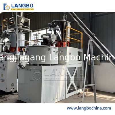 เครื่องผสมผสานผง PVC ความเร็วสูงอุตสาหกรรมที่มีระบบความร้อนและความเย็นสําหรับสารผสม PVC ที่แข็งแรง