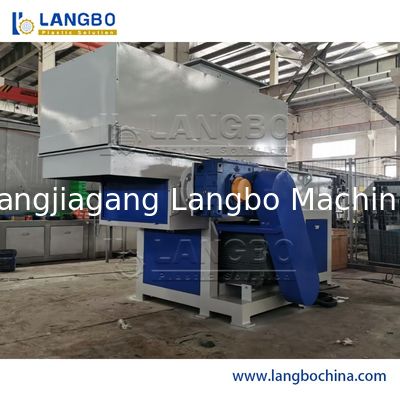 เครื่องบดขยะยางรถยนต์เพลาคู่ ขวดพลาสติก เศษโลหะ