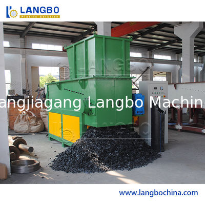 HDPE Pipe Single Shaft Shredder หัวยาง เครื่องฉีกขยะพลาสติก