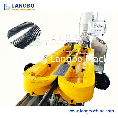 สายการผลิตท่อลูกฟูกผนังคู่ PVC เครื่องทำท่อ PVC PE