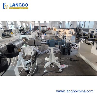 75-315 มิลลิเมตร สายขยายท่อ PE แบบสองชั้นเดียวหลายชั้น / เครื่องทําท่อ HDPE / สายผลิตท่อพลาสติก