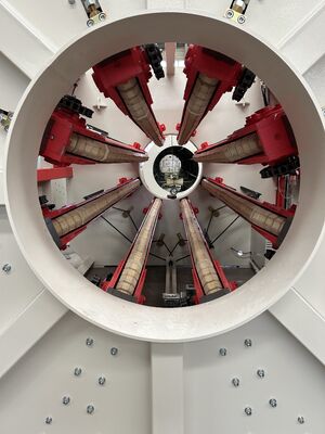 เครื่องทำท่อ UPVC พลาสติก SJSZ92/188 Extruder ขนาด 180-710 มม.