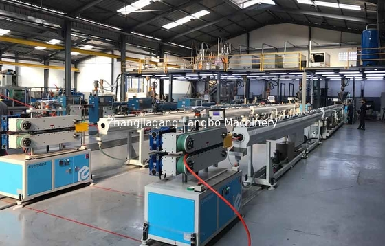สายการผลิตการอัดรีดท่อ PE 110 มม. PLC สกรูเดี่ยว