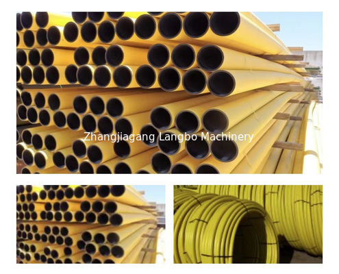 การออกแบบสกรูเดียว ความหนาแน่นสูง HDPE PE สายท่อ extrusion สําหรับความต้องการความแรงกดดันที่กําหนดเอง
