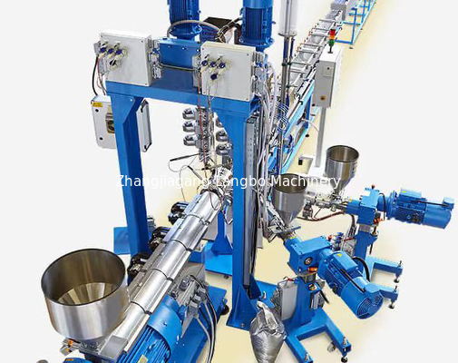 Co Extrusion PPR สายการผลิตท่อพลาสติกสอง Extruders