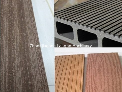 สายการอัดรีดโปรไฟล์ Wpc ที่มีลายนูน Conical Twin Screw Outdoor
