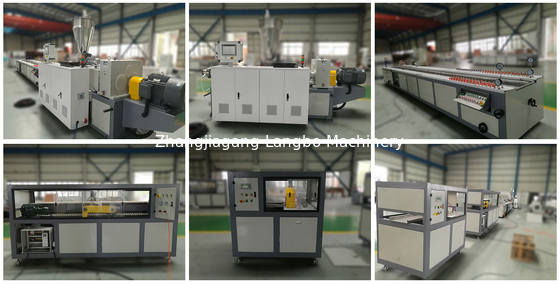 ไม้พลาสติก Wpc Profile Extrusion Line เครื่องตัดเลื่อย 300kg / H Ce Standard